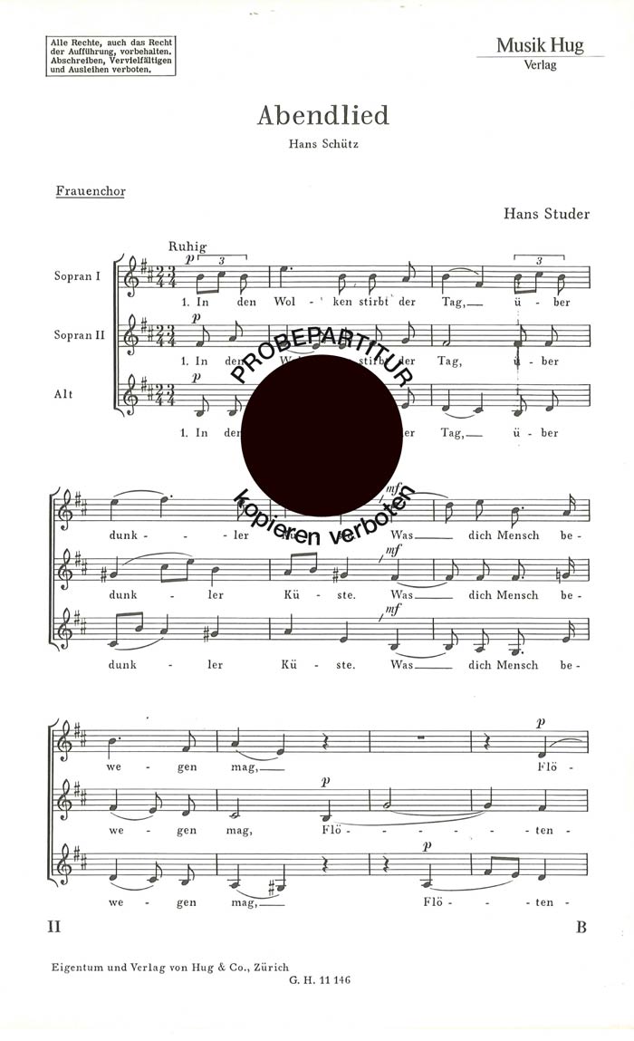 Front Cover Image Abendlied an die Natur