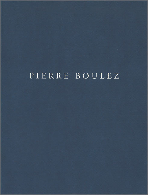 Front Cover Image Pensieri per Pierre Boulez