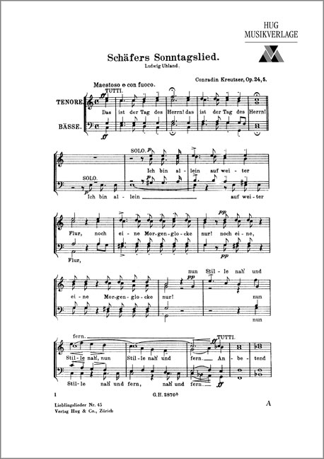 Front Cover Image Schäfers Sonntagslied