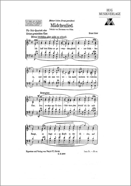 Front Cover Image Mädchenlied