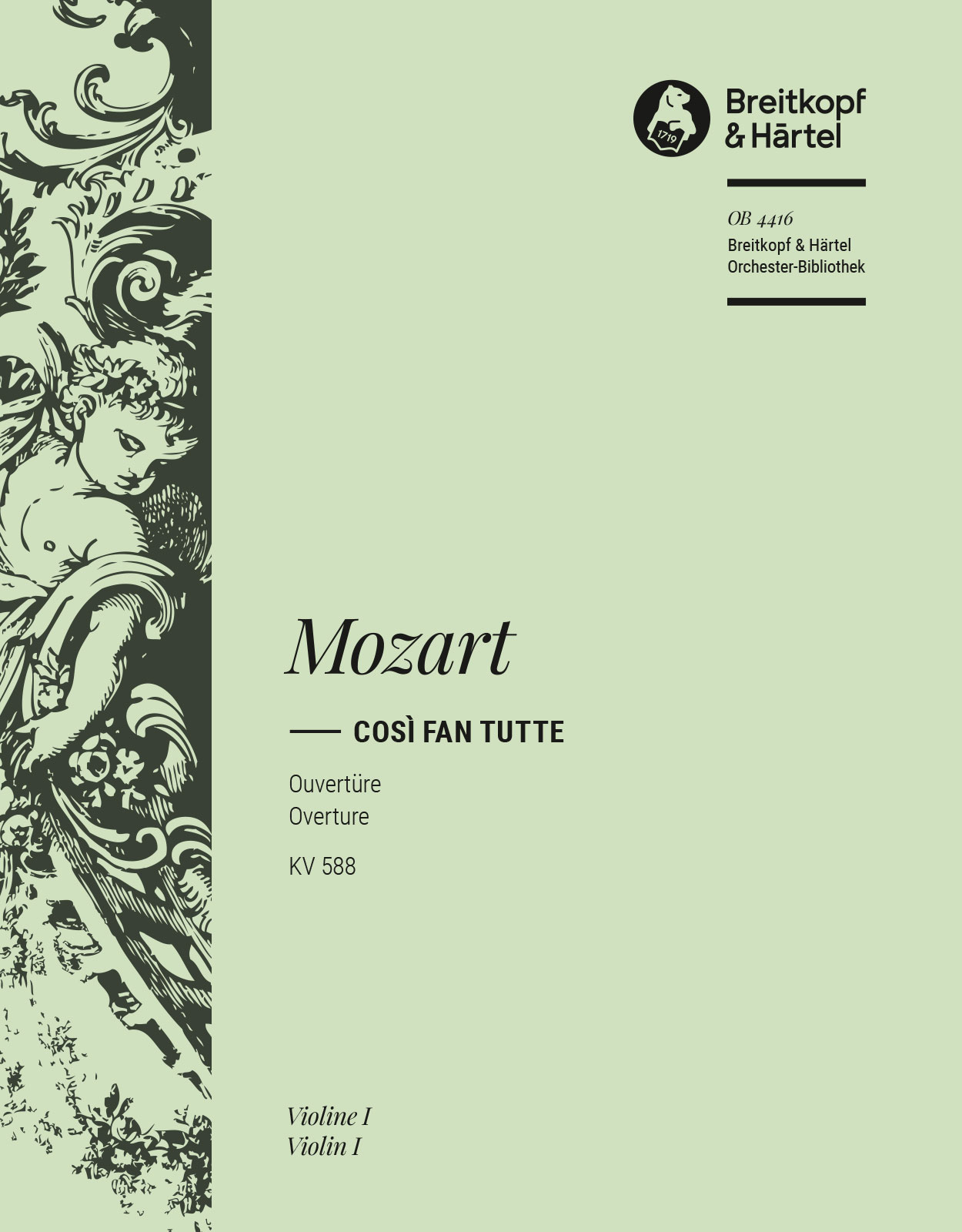Front Cover Image Cosi fan tutte KV 588. Ouvertüre