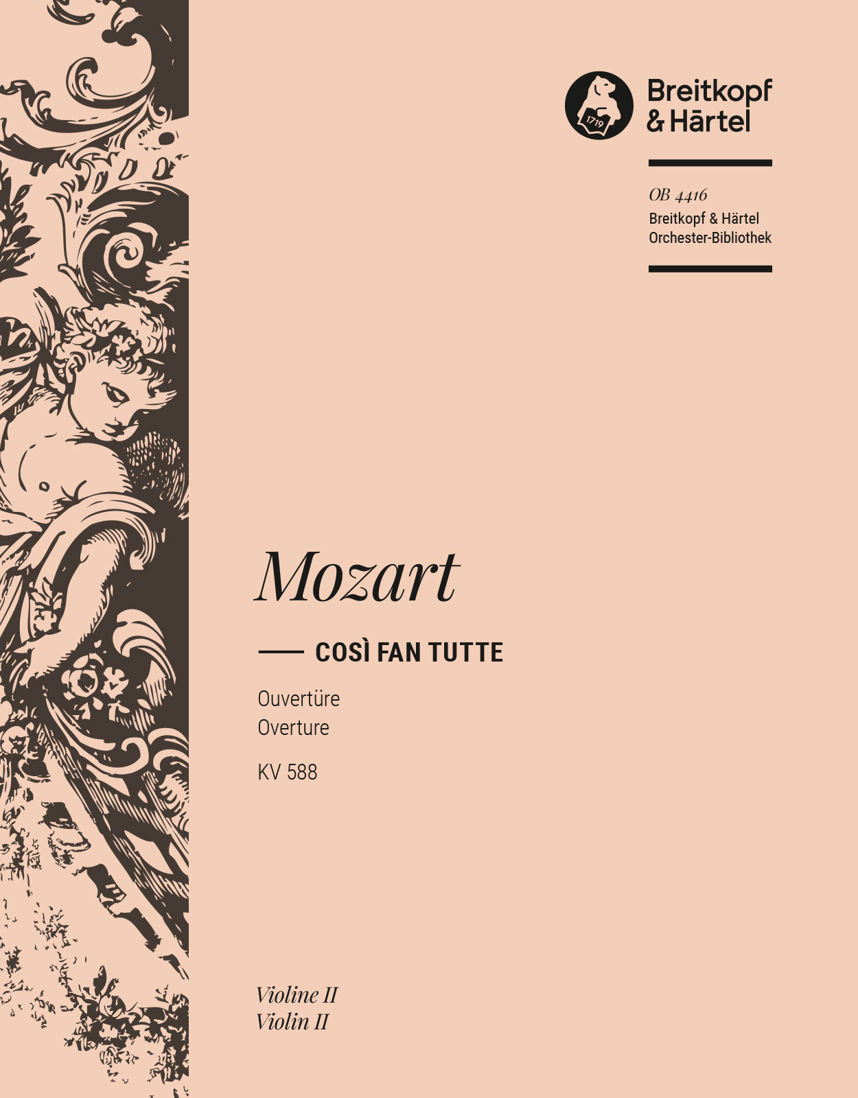 Front Cover Image Cosi fan tutte KV 588. Ouvertüre