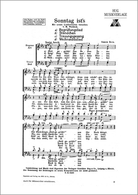 Front Cover Image Sonntag ist's