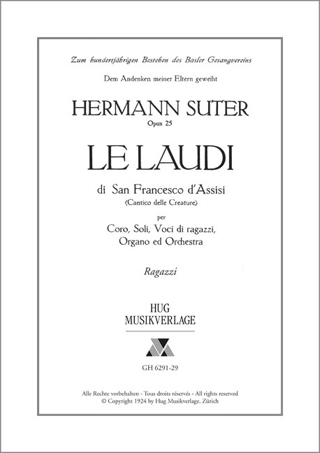 Front Cover Image Laudi op 25