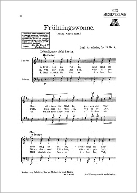 Front Cover Image Frühlingswonne