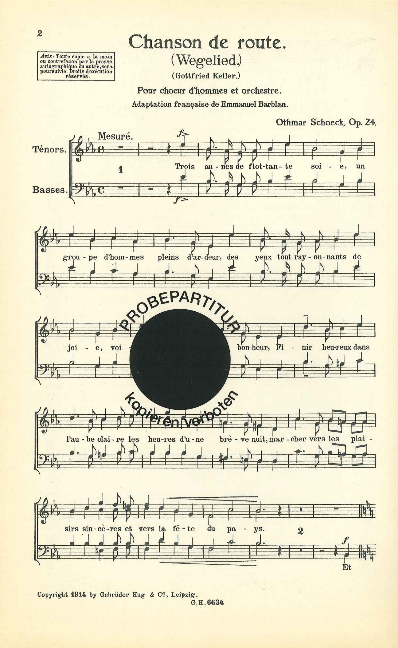 Front Cover Image Chanson de route