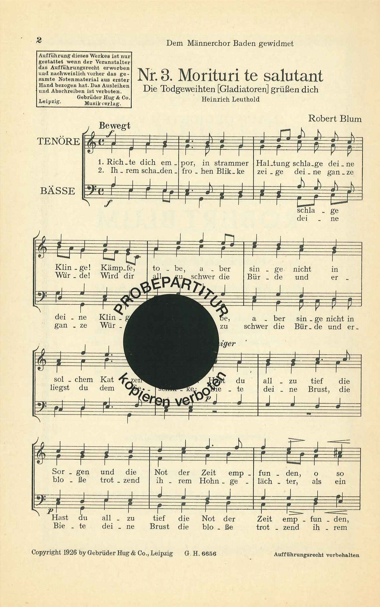 Front Cover Image Morituri te salutant