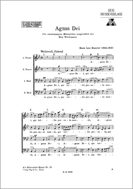 Front Cover Image Agnus dei