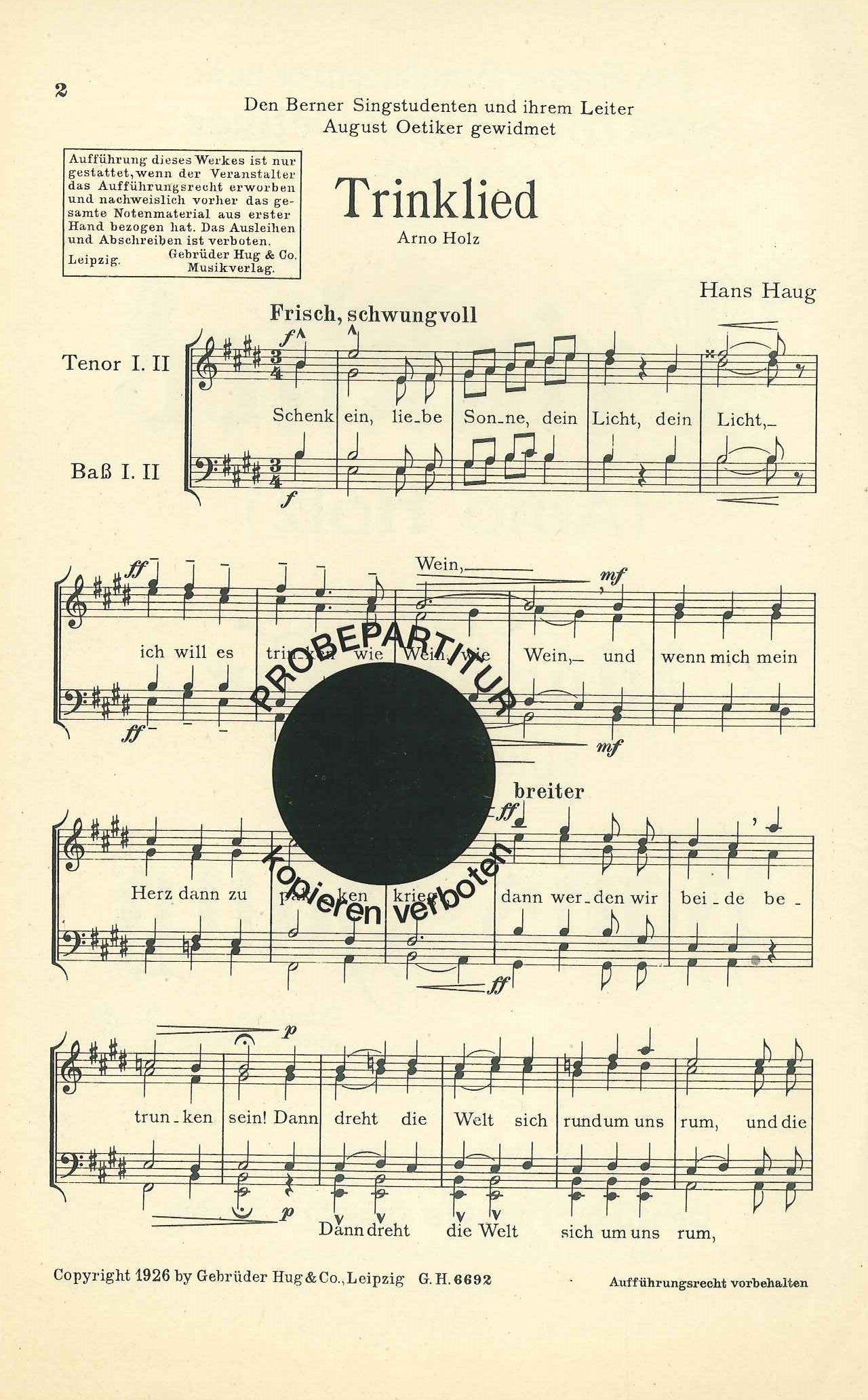 Front Cover Image Trinklied