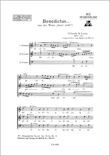 Front Cover Image Benedictus