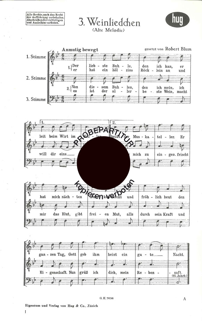 Front Cover Image Weinliedchen