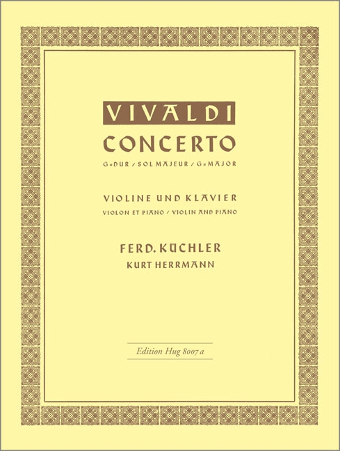 Front Cover Image Konzert  G-Dur op 3/3