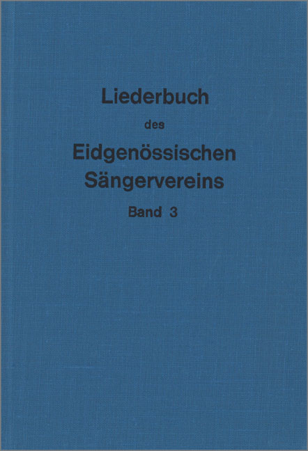 Front Cover Image Liederbuch des eidg. Sängervereins III
