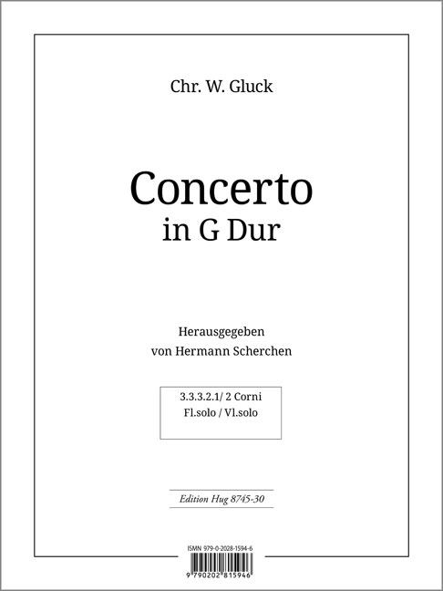 Front Cover Image Konzert G-Dur