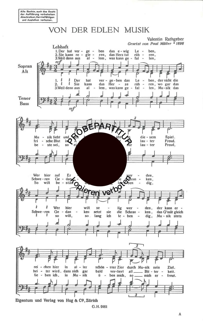 Front Cover Image Von der edlen Musik