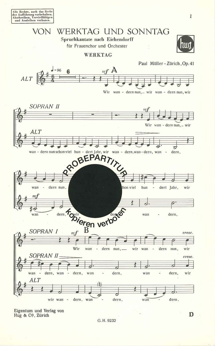 Front Cover Image Von Werktag und Sonntag