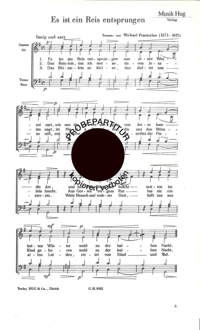 Front Cover Image Es ist ein Reis entsprungen