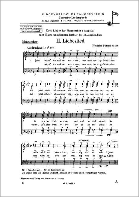 Front Cover Image Liebeslied