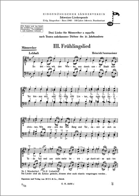 Front Cover Image Frühlingslied