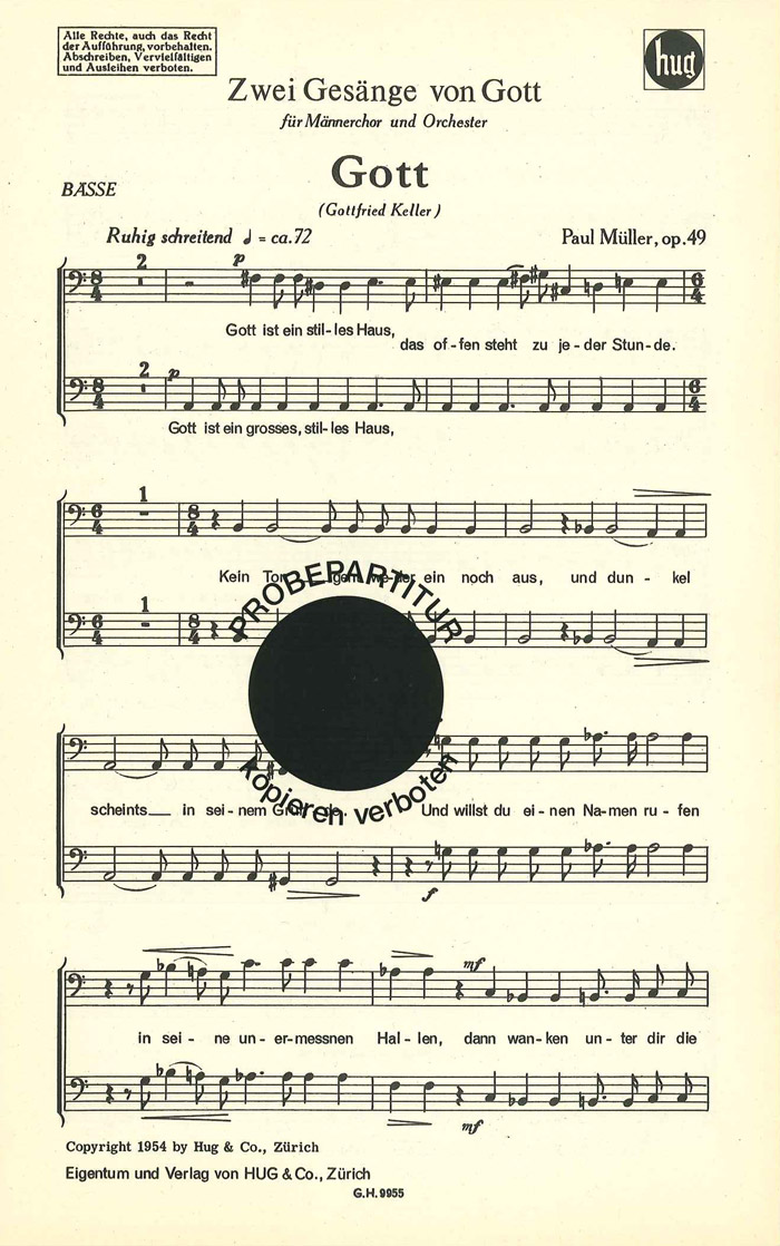 Front Cover Image Zwei Gesänge von Gott