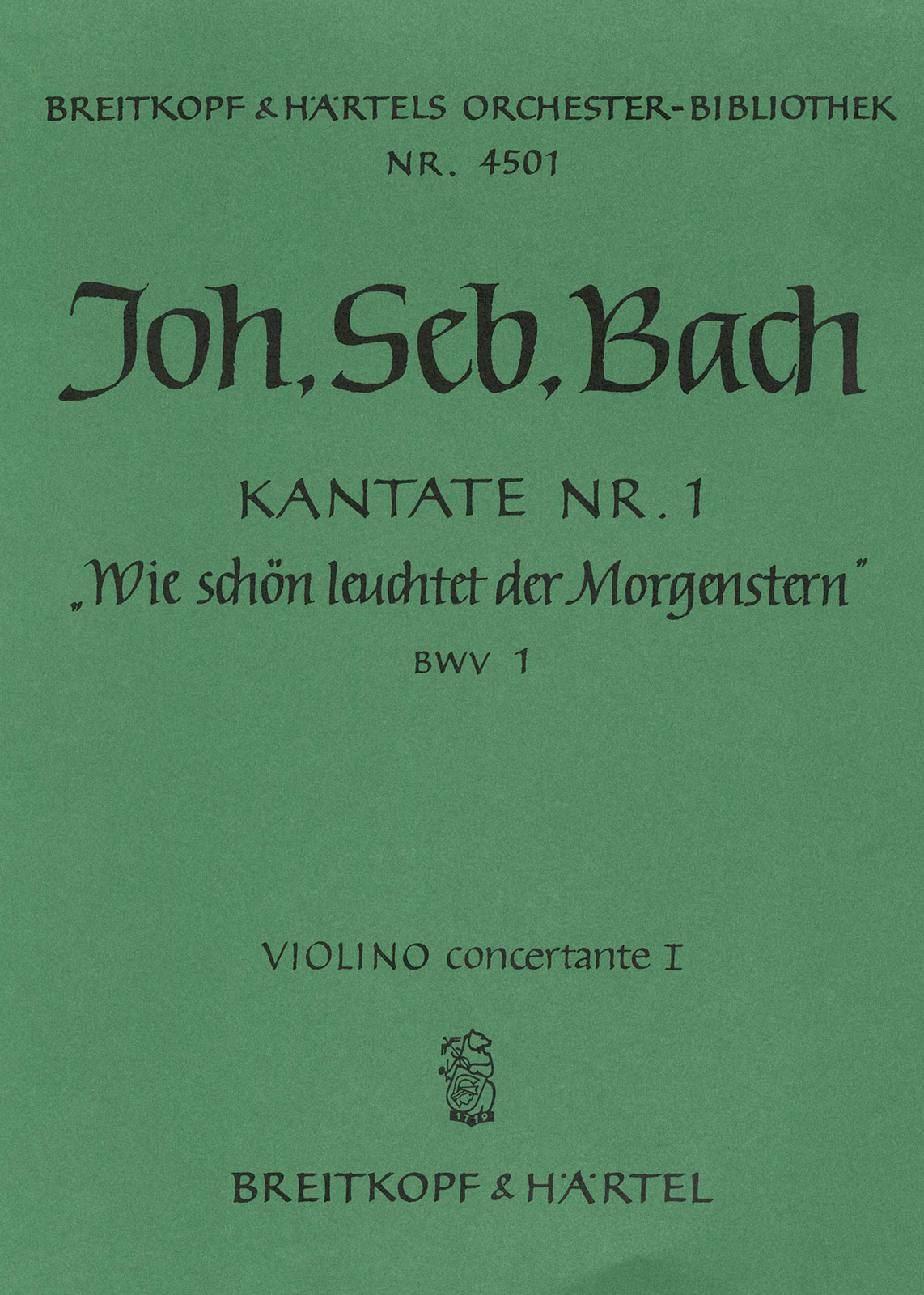 Front Cover Image Kantate BWV 1 „Wie schön leuchtet der Morgenstern“