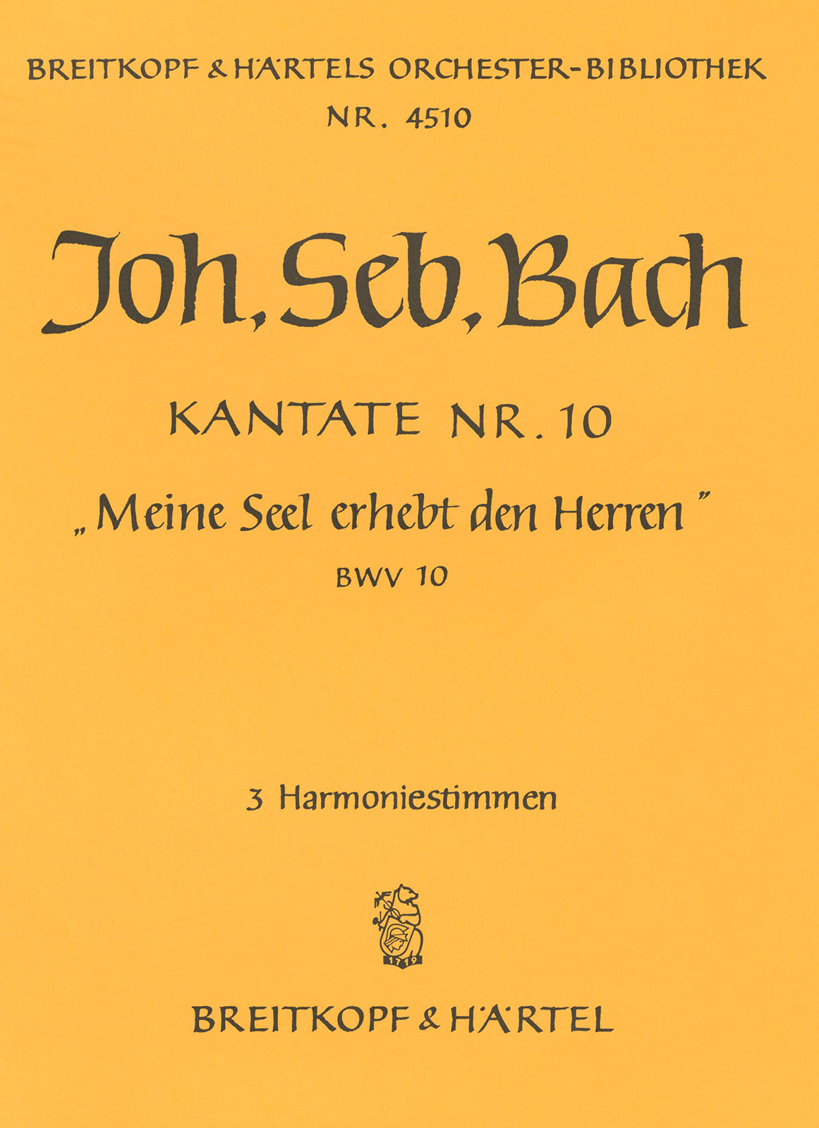 Front Cover Image Kantate BWV 10 "Meine Seel erhebt den Herren"