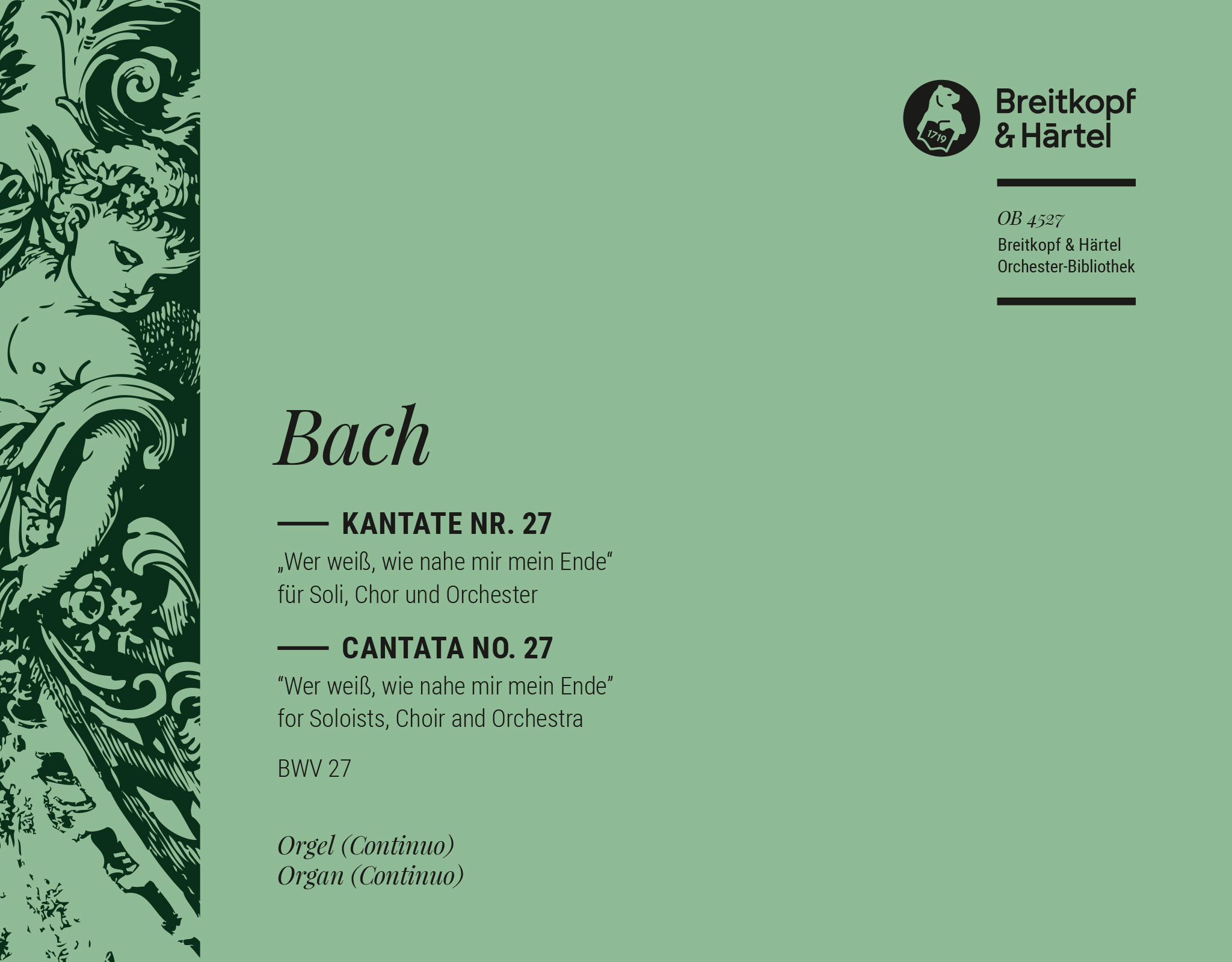 Front Cover Image Kantate Nr. 27 BWV 27