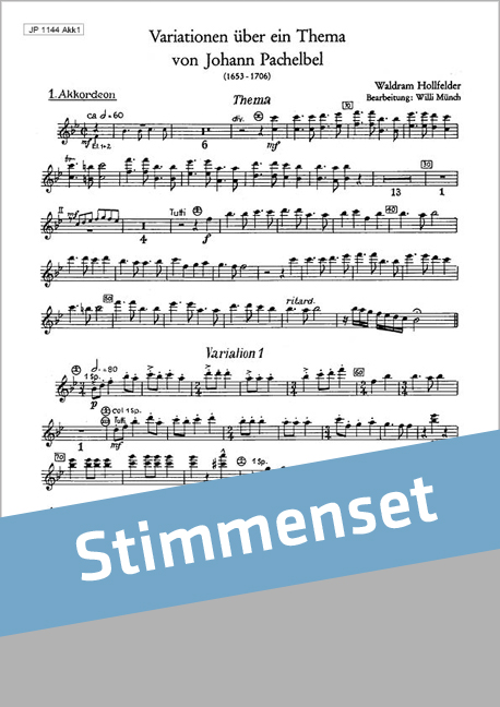 Front Cover Image Variationen über ein Thema von Johann Pachelbel