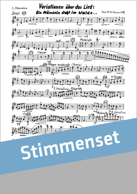 Front Cover Image Variationen über Ein Männlein steht im Walde
