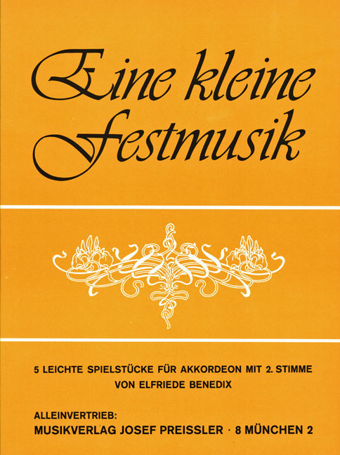 Front Cover Image Eine Kleine Festmusik