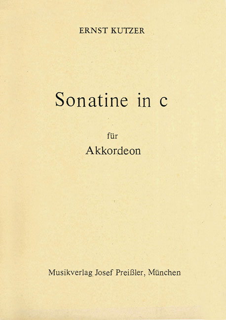 Front Cover Image Sonatine in c für Akkordeon