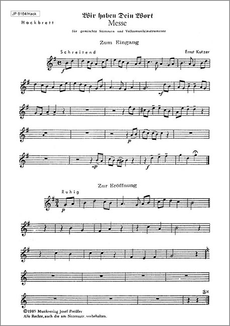 Front Cover Image Waldsassener Messe. (Wir haben Dein Wort)