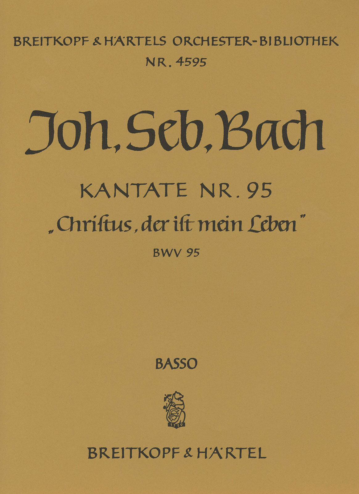 Front Cover Image Kantate BWV 95 „Christus, der ist mein Leben“