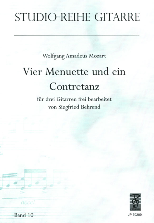Front Cover Image Vier Menuette und ein Contretanz für 3 Gitarren