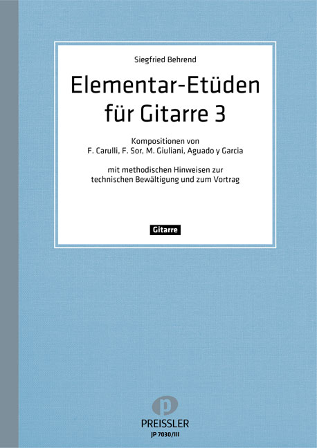 Front Cover Image Elementar-Etüden für Gitarre. Band 3