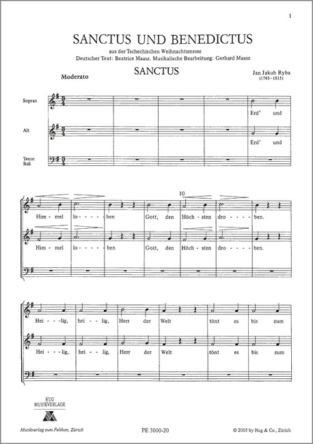 Front Cover Image Sanctus und Benedictus