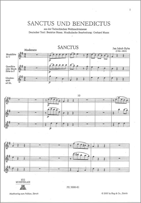 Front Cover Image Sanctus und Benedictus
