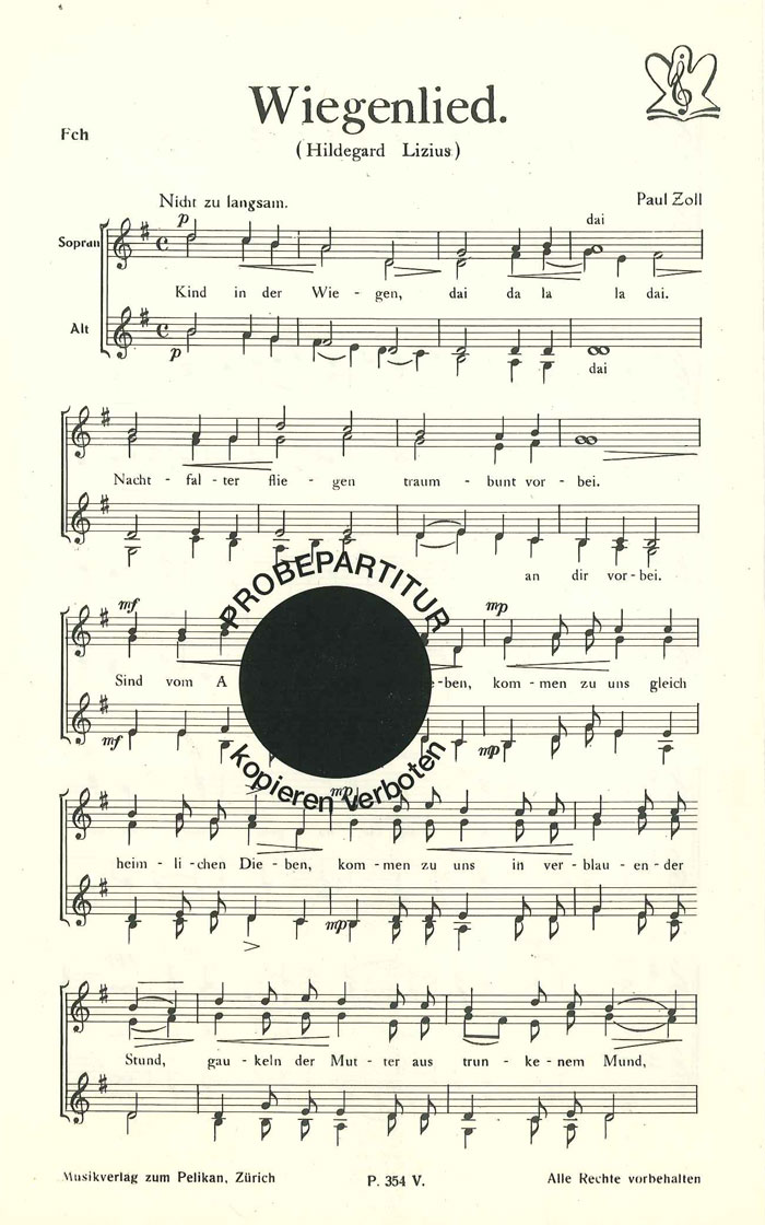 Front Cover Image Wiegenlied