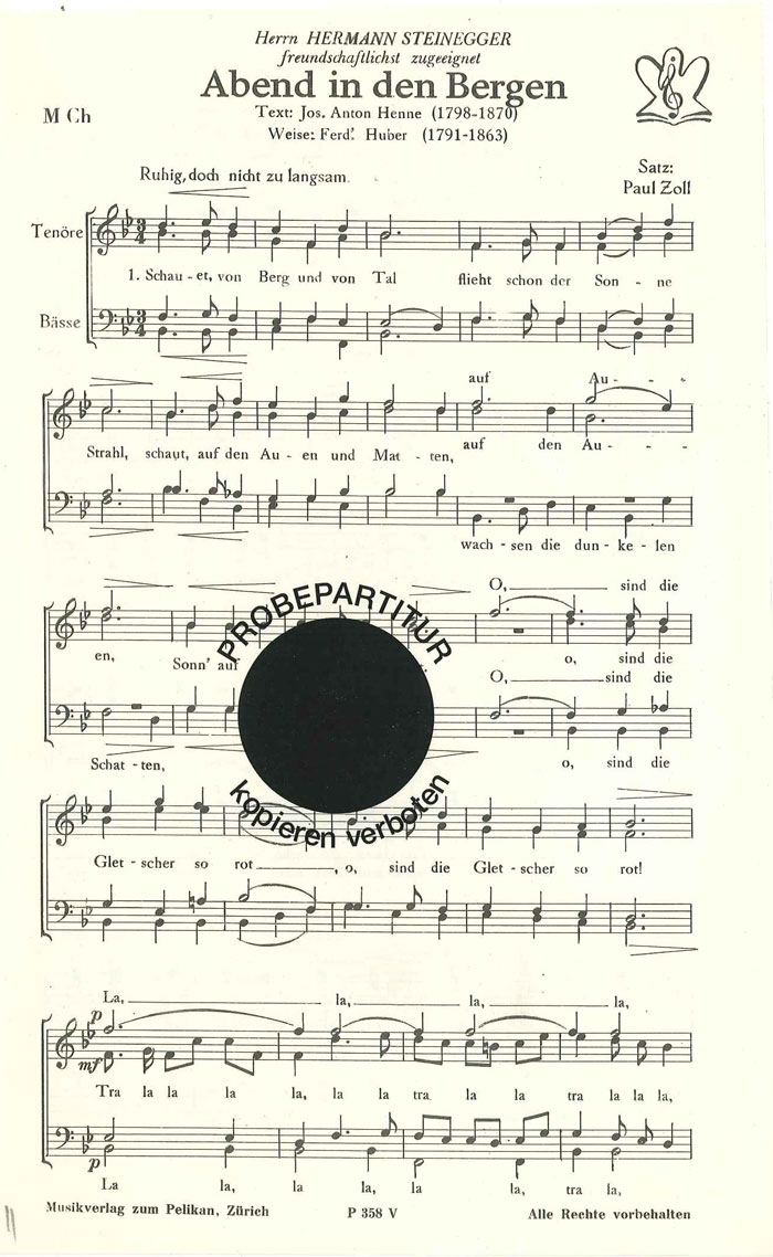 Front Cover Image Abend in den Bergen