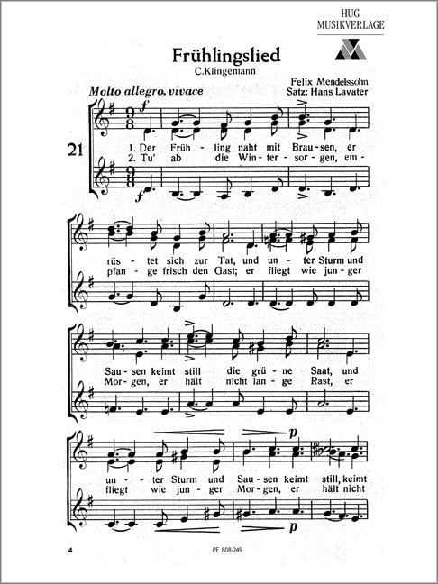 Front Cover Image Frühlingslied