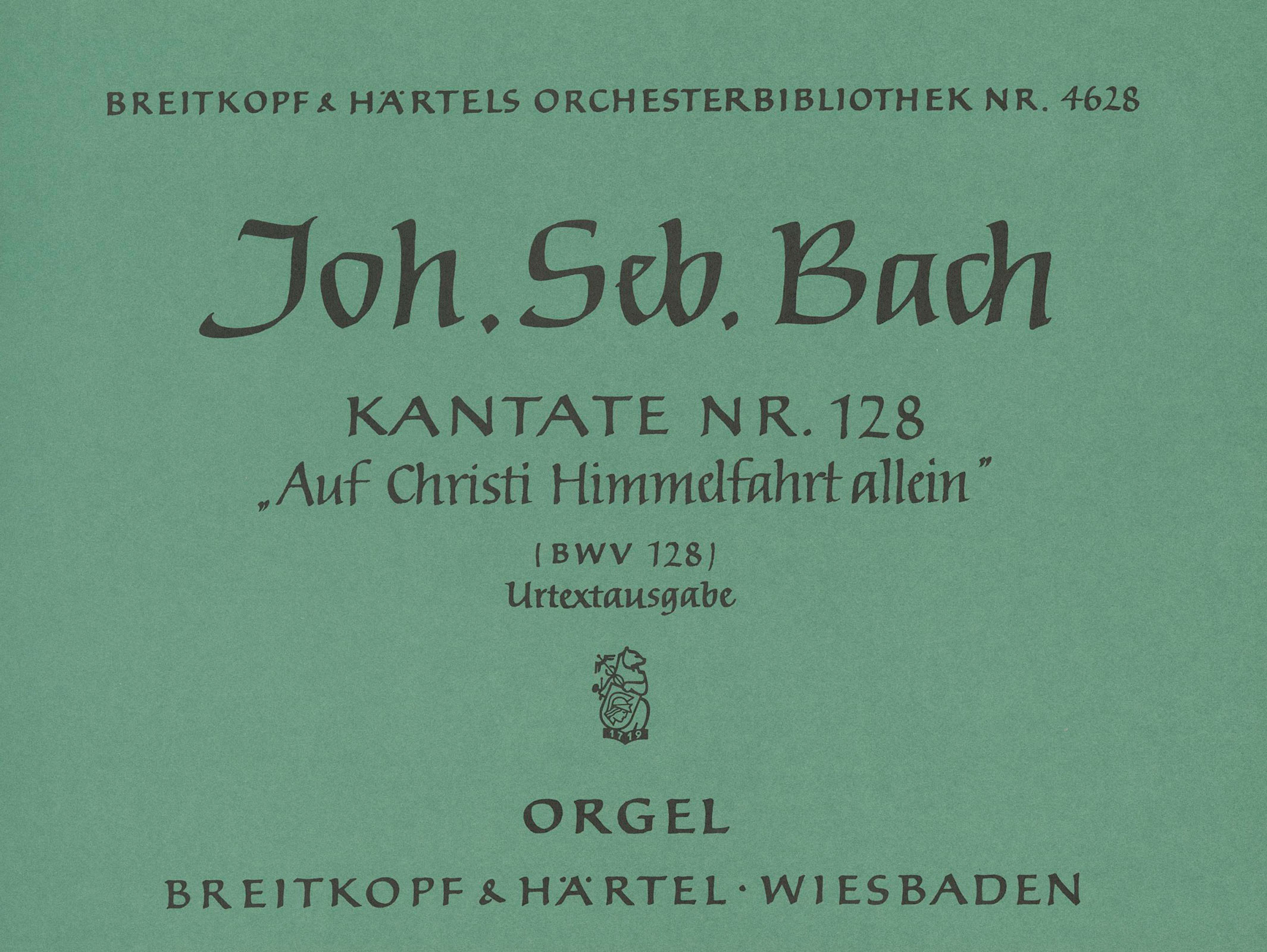 Front Cover Image Kantate BWV 128 ‘Auf Christi Himmelfahrt allein’