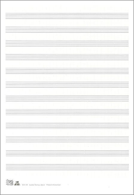 Front Cover Image Notenpapier Siestrop mit Hilfslinien