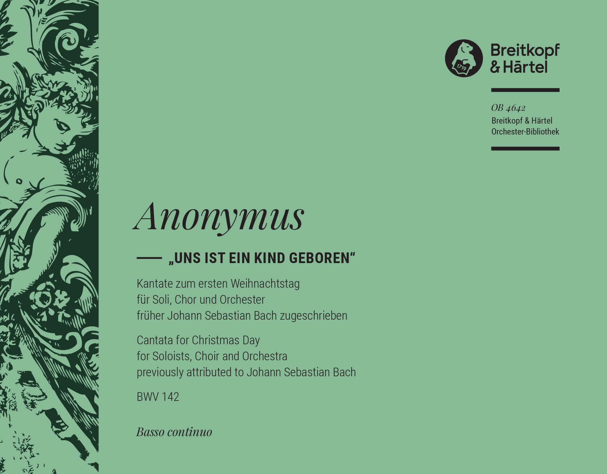 Front Cover Image Kantate BWV 142 „Uns ist ein Kind geboren“