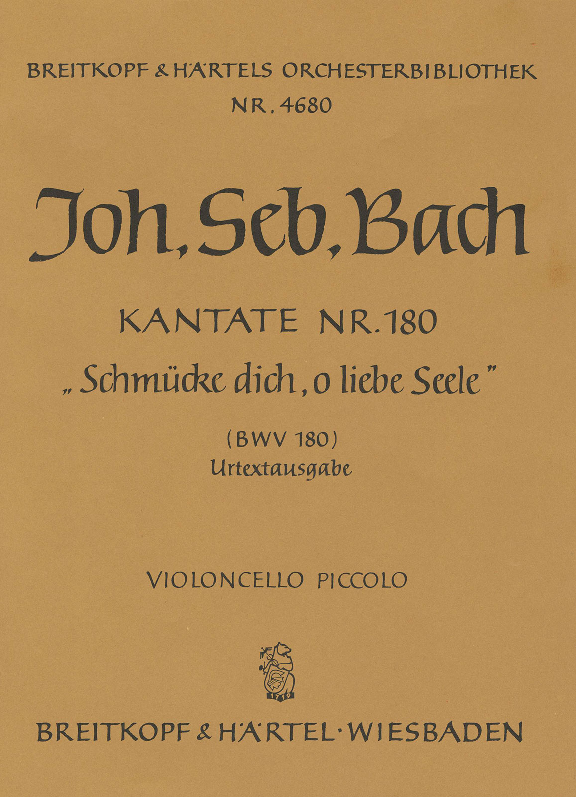 Front Cover Image Kantate BWV 180 „Schmücke dich, o liebe Seele“