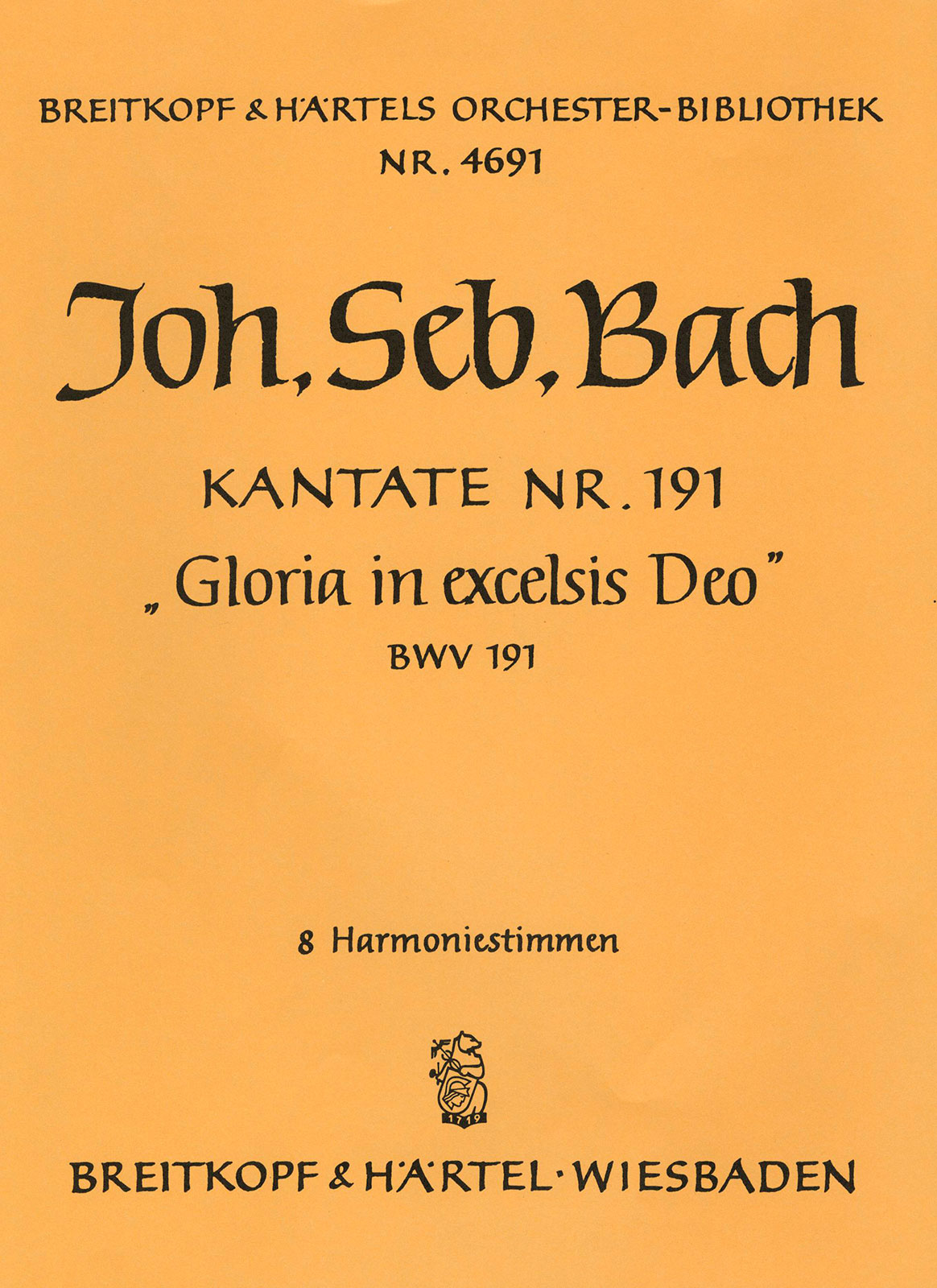 Front Cover Image Kantate BWV 191 „Gloria in excelsis Deo“