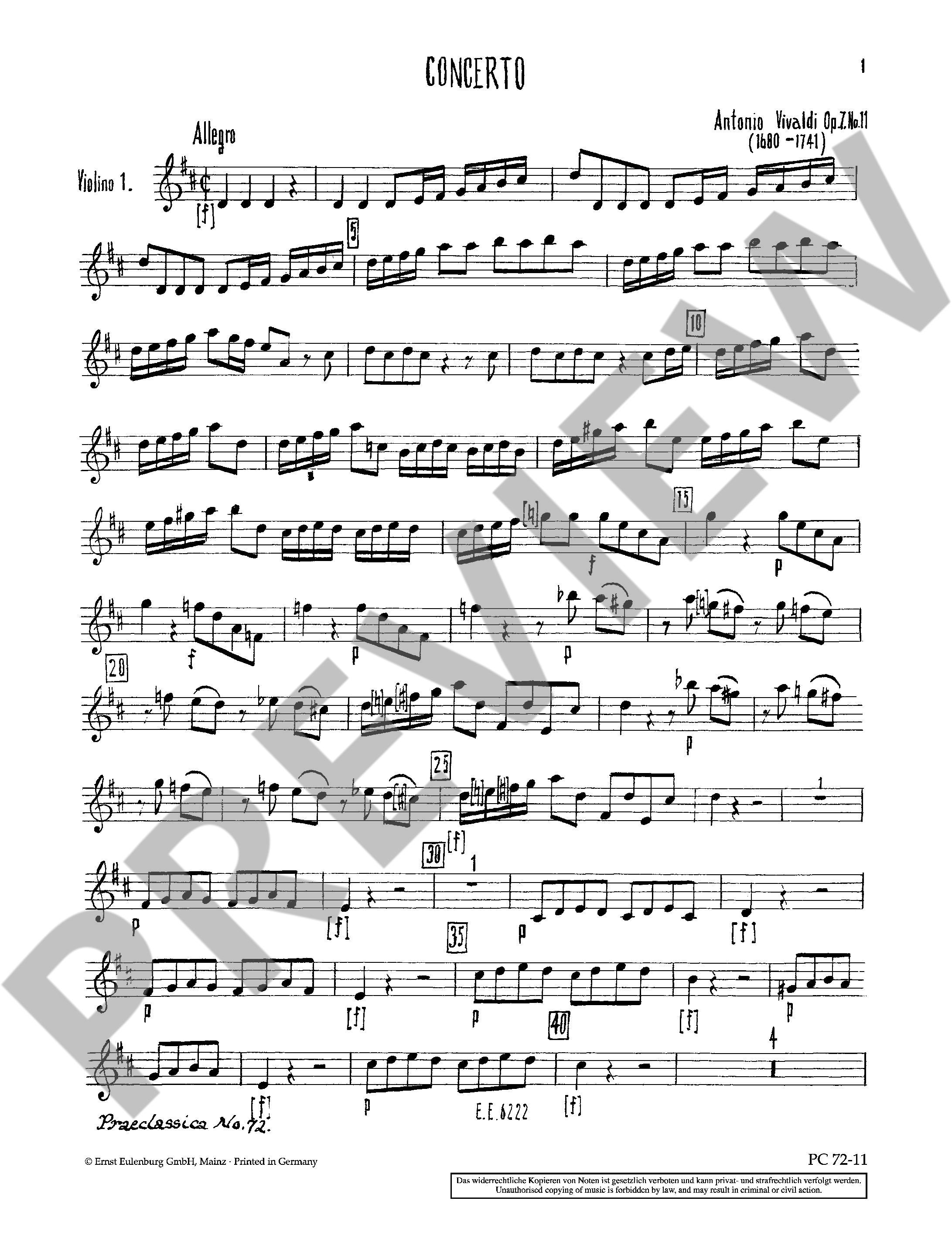 Other Cover Image Concerto D-Dur op. 7/11 RV 208 / PV 151