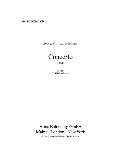 Front Cover Image Concerto e-Moll
