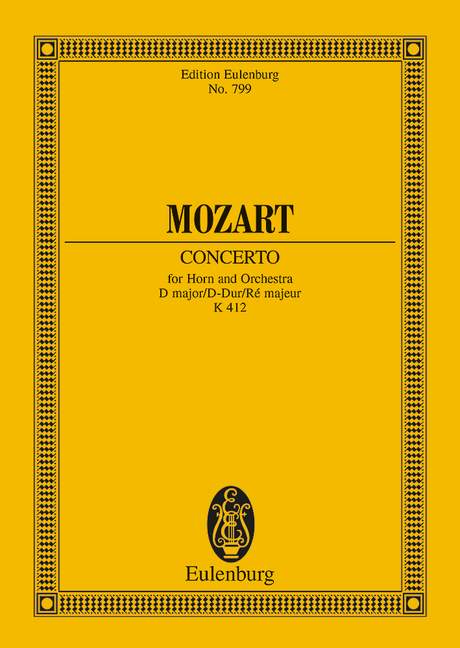 Front Cover Image Hornkonzert Nr. 1 D-Dur KV 412 (1774)