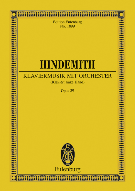 Front Cover Image Klaviermusik mit Orchester op. 29 (1923)