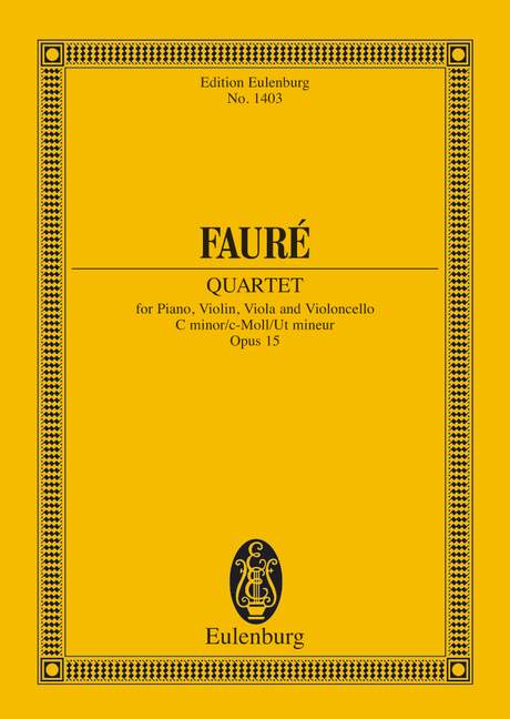 Front Cover Image Klavierquartett Nr. 1 c-Moll op. 15